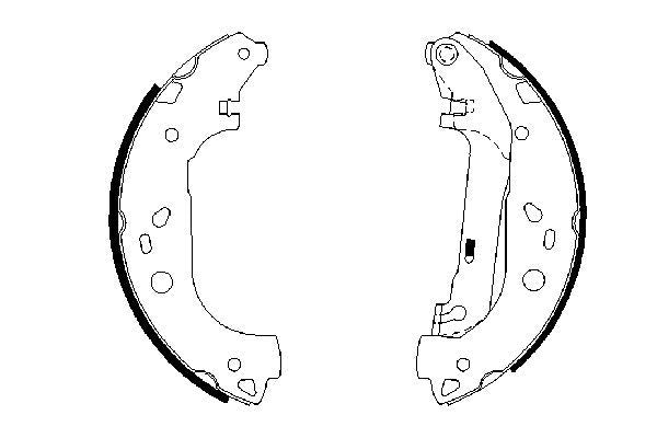 BOSCH 0986487667 Brake Shoe Set Rear Fits Ford Tourneo Connect Transit Connect