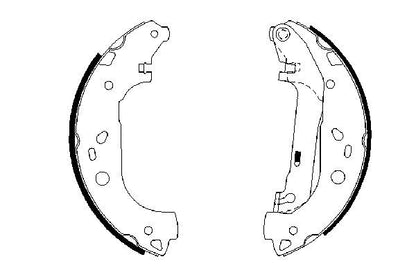 BOSCH 0986487667 Brake Shoe Set Rear Fits Ford Tourneo Connect Transit Connect