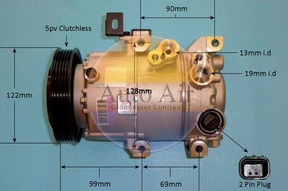 AUTO AIR 14-0354 Air Compressor A/C Air Con Air Conditioning Fits Hyundai Kia
