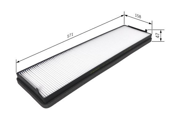 BOSCH 1987431157 Cabin Air Filter 571mm Particulate Fits MERCEDES-BENZ RENAULT