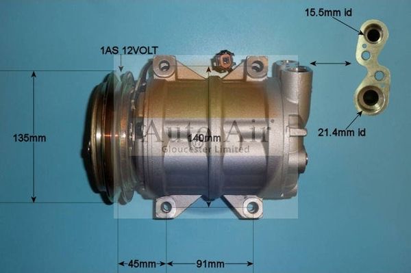 AUTO AIR 14-1108 Air Compressor A/C Air Conditioning Fits Nissan Navara Pickup