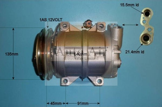 AUTO AIR 14-1108 Air Compressor A/C Air Conditioning Fits Nissan Navara Pickup