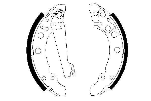 BOSCH 0986487002 Brake Shoe Set Rear 31mm Width Braking System Fits Audi Seat VW