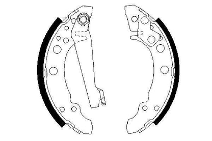 BOSCH 0986487002 Brake Shoe Set Rear 31mm Width Braking System Fits Audi Seat VW