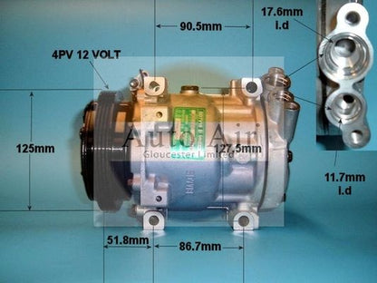 AUTO AIR 14-1201 Air Compressor A/C Air Conditioning Fits Renault Clio Kangoo