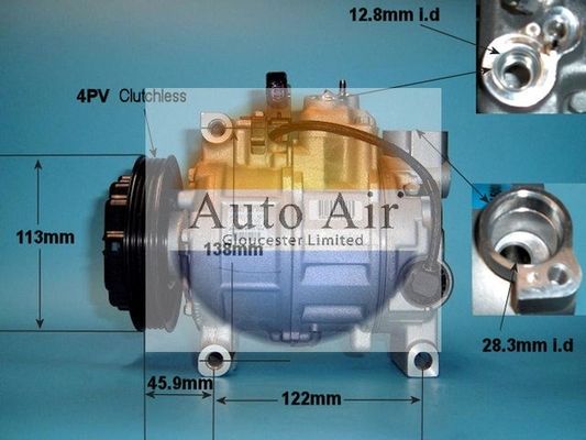 AUTO AIR 14-1251 Air Conditioning Compressor A/C Air Con Replacement 12V Voltage