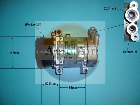 AUTO AIR 14-4049 Air Conditioning Compressor For Dacia Logan Renault Clio Kangoo