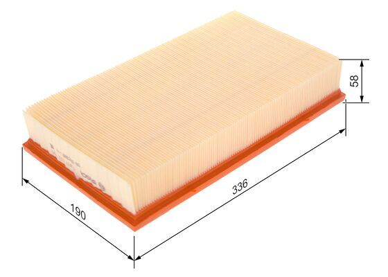 BOSCH 1457433699 Air Filter 336mm Length Insert Fits Mercedes-Benz E-Class