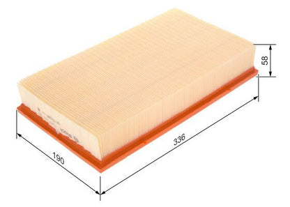 BOSCH 1457433699 Air Filter 336mm Length Insert Fits Mercedes-Benz E-Class