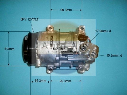 AUTO AIR 14-9739 Air Conditioning Compressor Fits Mercedes-Benz A-Class B-Class