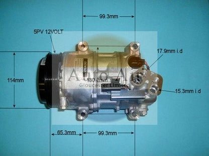 AUTO AIR 14-9739 Air Conditioning Compressor Fits Mercedes-Benz A-Class B-Class