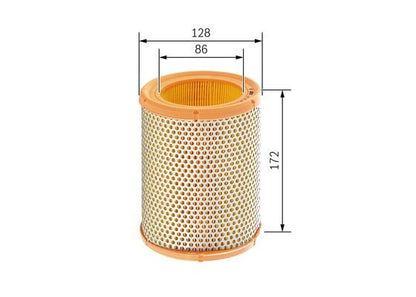 BOSCH 1457432106 Air Filter 128mm Ø Fits Aston Martin Dacia DAF Renault Volvo