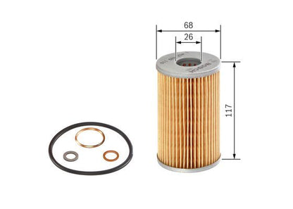 BOSCH 1457429113 Oil Filter 70mm Outer Ø Insert Fits Mercedes-Benz Puch