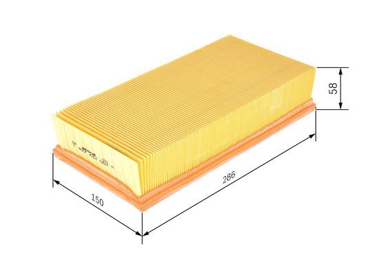 BOSCH 1457433067 Air Filter 285.5mm Length 58mm Height Fits BMW 7 Series X5