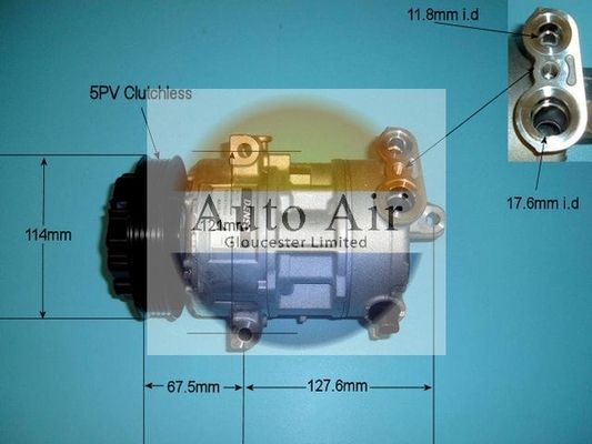 AUTO AIR 14-1449 Air Compressor A/C Air Conditioning Fits Vauxhall Corsa