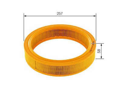 BOSCH 1457429064 Air Filter 258mm Outer Ø Insert 56mm Height Fits Ford Skoda
