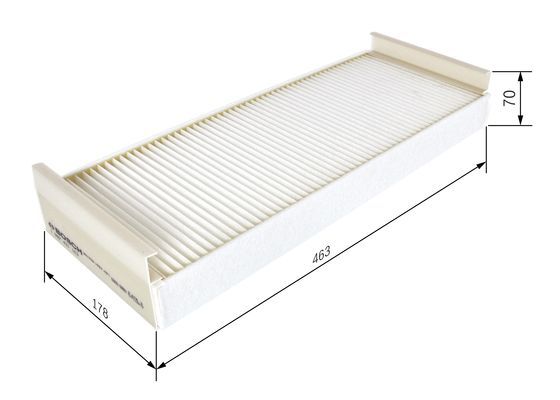 BOSCH 1987431163 Cabin Air Filter 466.4mm Particulate Fits MAN RENAULT NEOPLAN