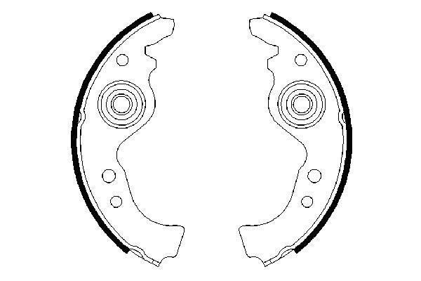 BOSCH 0986487030 Brake Shoe Set Rear Fits Fiat Innocenti Lancia Seat Yugo