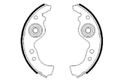 BOSCH 0986487030 Brake Shoe Set Rear Fits Fiat Innocenti Lancia Seat Yugo