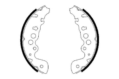 BOSCH 0986487616 Brake Shoe Set Rear Fits Suzuki Grand Vitara VITARA / ESCUDO