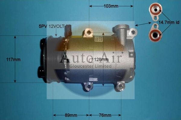 AUTO AIR 14-0099 Air Compressor A/C Air Con Air Conditioning Fits Ford Volvo