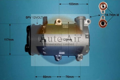 AUTO AIR 14-0099 Air Compressor A/C Air Con Air Conditioning Fits Ford Volvo