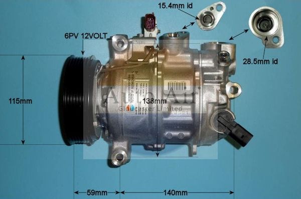 Auto Air 14-1274 Air Conditioning Compressor Fits Audi A4 A4 Allroad A5 A6 Q5