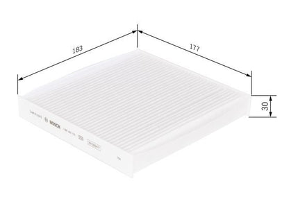 BOSCH 1987432115 Cabin Air Filter 177mm Length Particulate Fits Honda City Jazz