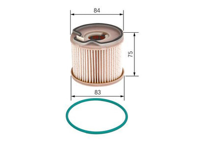 BOSCH 1457030013 Fuel Filter Insert 84.1mm Ø Fits Citroën Fiat Peugeot Suzuki