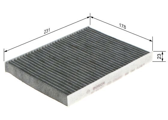 BOSCH 1987432377 Cabin Air Filter 231mm Fits Fiat Bravo Stilo Lancia Delta