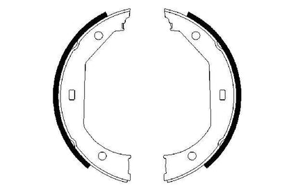 BOSCH 0986487607 Brake Shoe Set For Parking Brake Rear 20mm Width Fits BMW