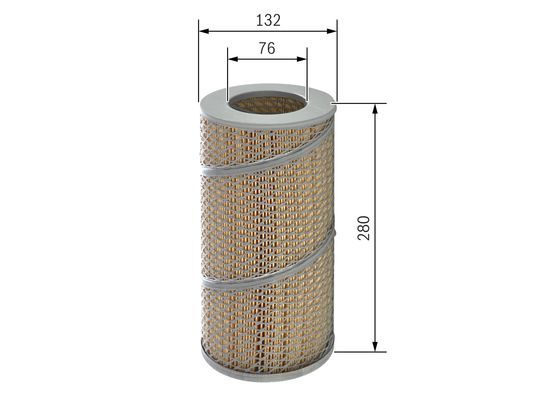 BOSCH 1457433795 Air Filter 132mm Ø Fits Toyota Hiace HiAce / Commuter REGIUS