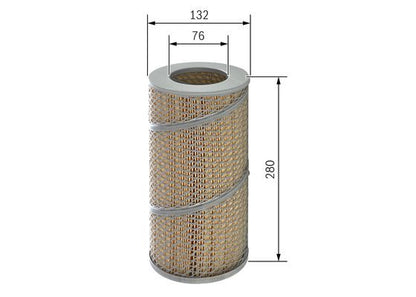 BOSCH 1457433795 Air Filter 132mm Ø Fits Toyota Hiace HiAce / Commuter REGIUS