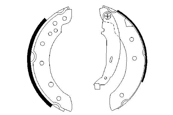 BOSCH 0986487585 Brake Shoe Set Rear Fits Citroën Dacia Peugeot Renault
