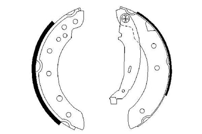 BOSCH 0986487585 Brake Shoe Set Rear Fits Citroën Dacia Peugeot Renault