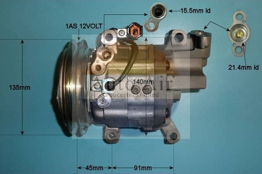 AUTO AIR 14-1043 Air Compressor A/C Air Conditioning Fits Nissan X-Trail
