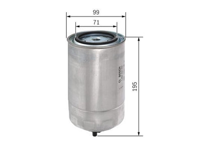 BOSCH 1457434402 Fuel Filter 99mm Ø 195mm Height Pre-Filter Fits Iveco Daily