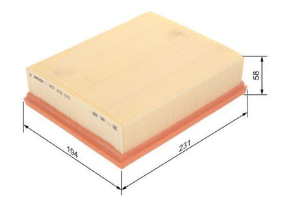 BOSCH 1457433075 Air Filter 231mm Fits Renault Clio Espace Laguna Vel Satis
