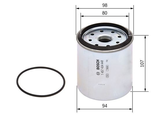 BOSCH 1457434448 Fuel Filter Fits Chrysler Voyager Jeep Cherokee Grand Cherokee
