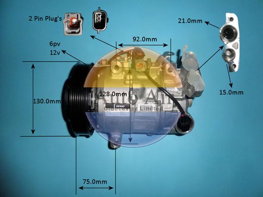 AUTO AIR 14-0253 Air Conditioning Compressor A/C Fits Renault Megane Scenic