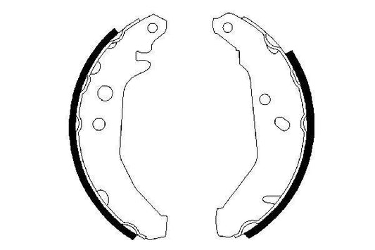 BOSCH 0986487228 Brake Shoe Set Rear 31mm Width Fits Ford Courier Fiesta