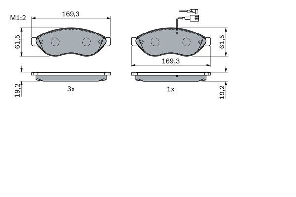 BOSCH 0986494111 Brake Pad Set For Disc Brake Fits CITROËN FIAT LANCIA PEUGEOT