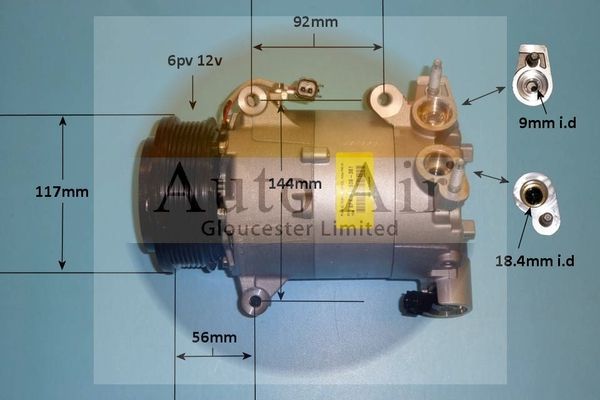 Auto Air 14-1770 A/C Compressor Air Conditioning Fits Ford Galaxy Mondeo S-Max
