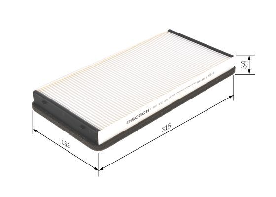 BOSCH 1987432200 Cabin Air Filter 327mm Fits Porsche 911 Boxster Cayman