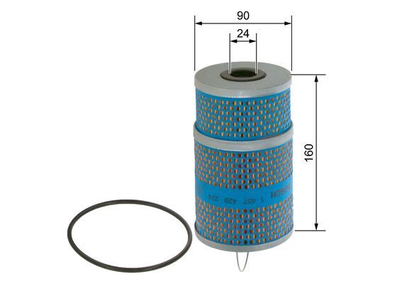 BOSCH 1457429274 Oil Filter 92mm Outer Ø Insert Fits Daewoo Mercedes-Benz Puch