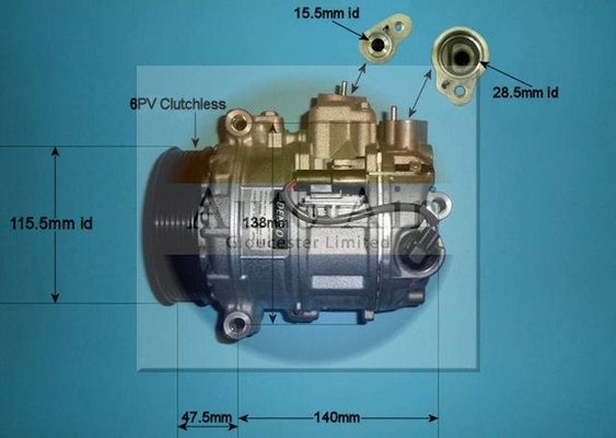 AUTO AIR 14-0039 Air Compressor A/C Air Conditioning Fits Jaguar Land Rover