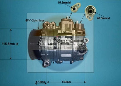 AUTO AIR 14-0039 Air Compressor A/C Air Conditioning Fits Jaguar Land Rover