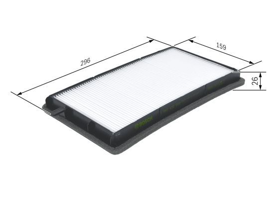 BOSCH 1987432002 Cabin Air Filter 295.9mm Particulate For Alpina B8 BMW 3 Series