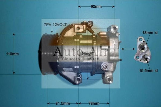 AUTO AIR 14-0084 Air Compressor A/C Air Con Air Conditioning Fits Mini Mini