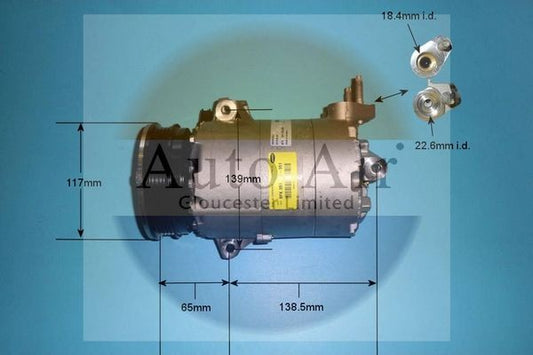 AUTO AIR 14-9787 Air Compressor A/C Air Conditioning Fits Ford Focus Kuga